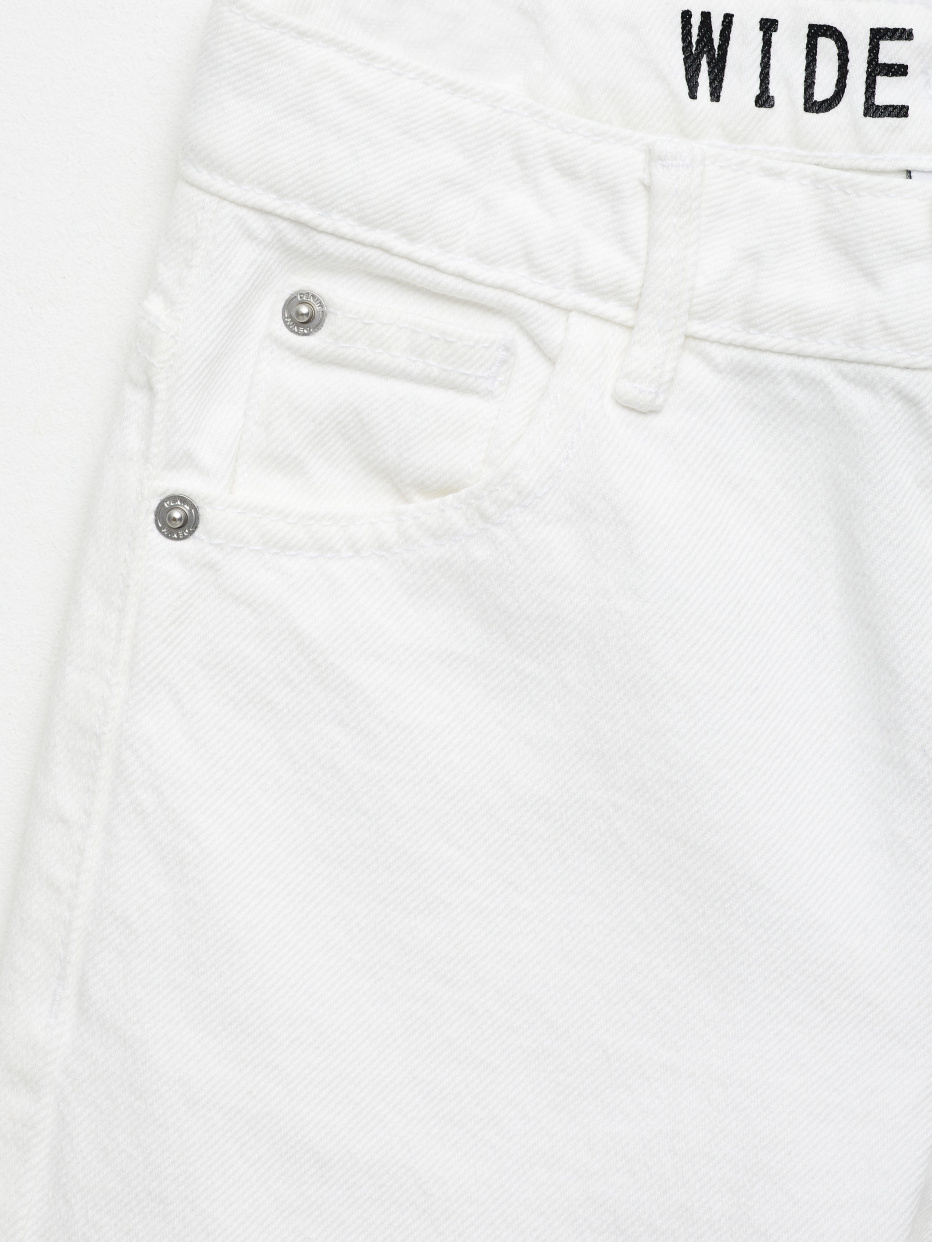 Широкие белые джинсы для девочек, фото - 3