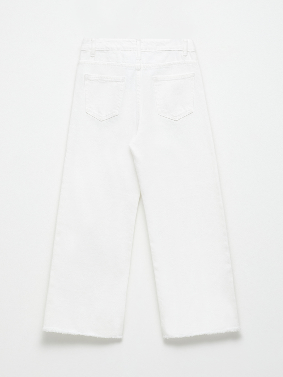 Широкие белые джинсы для девочек, фото - 4