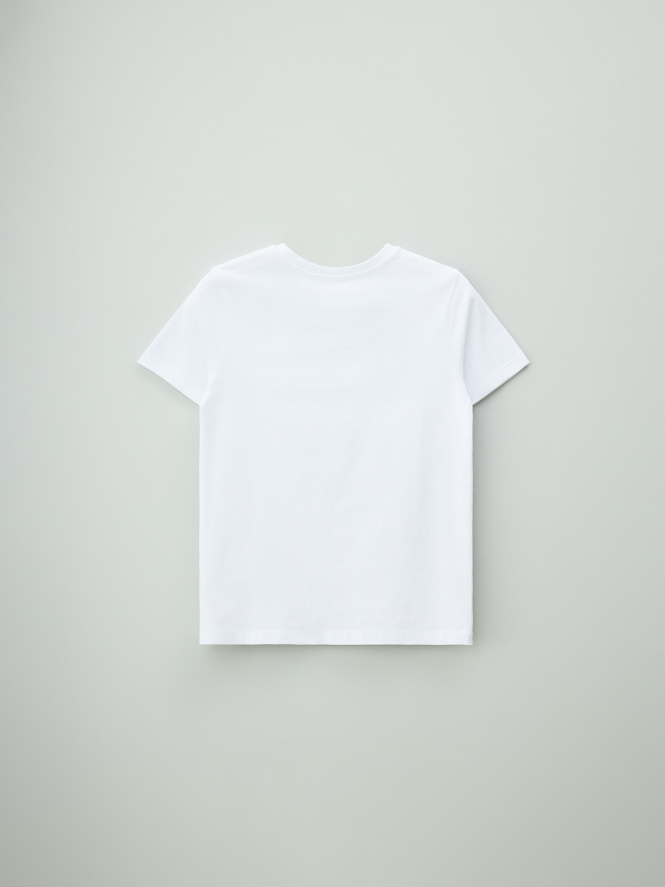 Базовая белая футболка детская, фото - 5