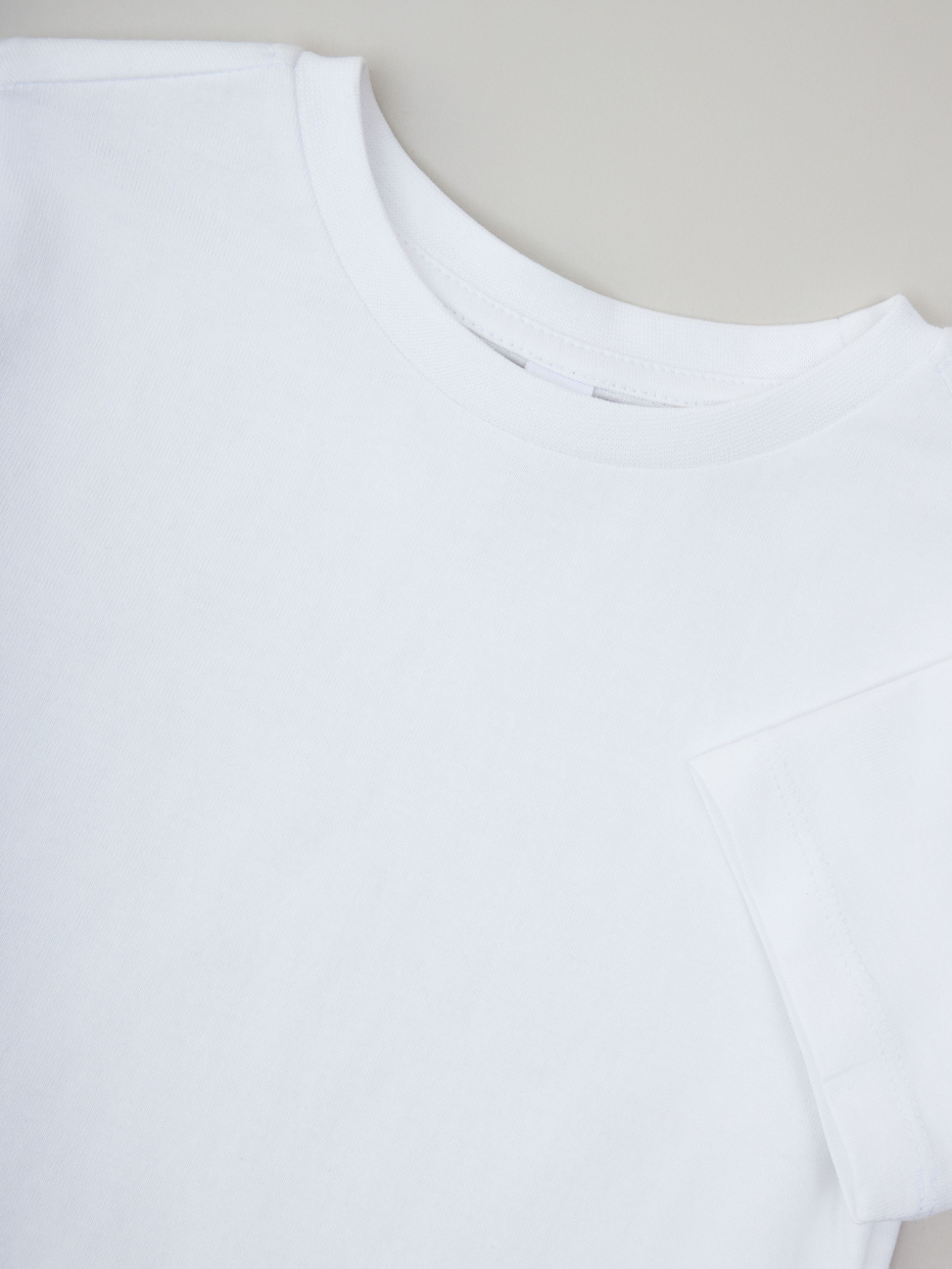 Базовая белая футболка детская, фото - 6