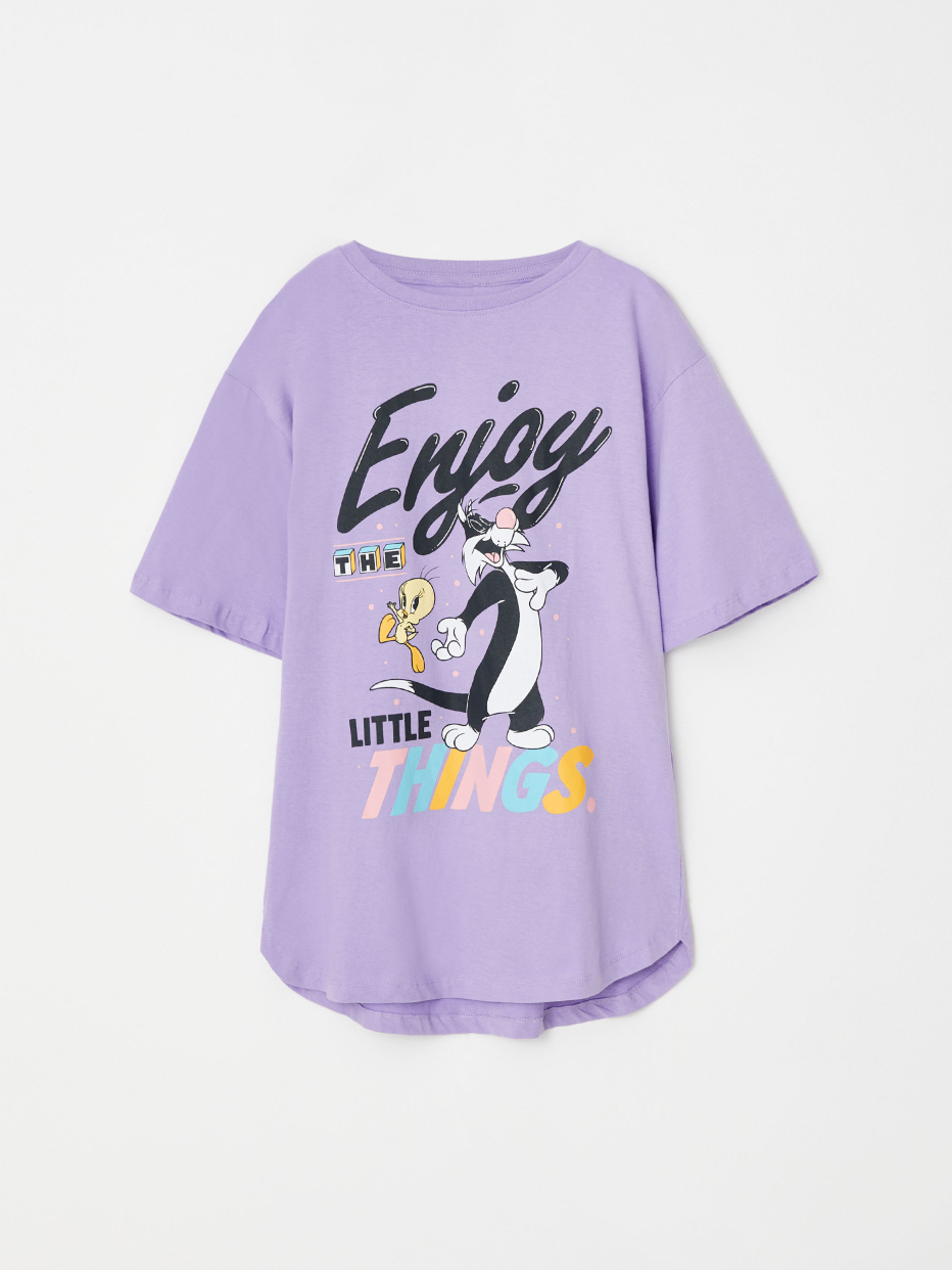 Ночная сорочка с принтом  Looney Tunes для девочек, фото - 2