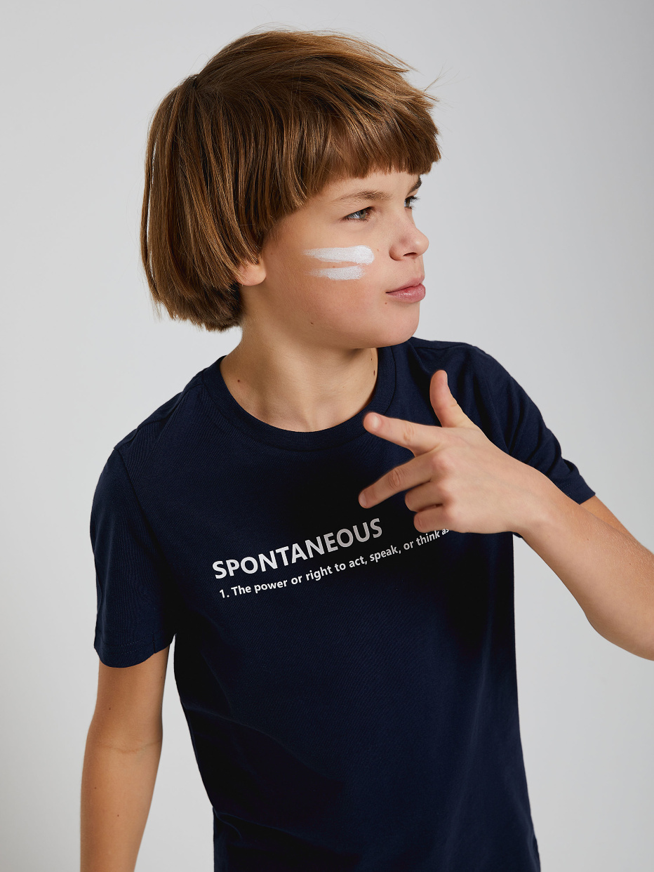 Трикотажная футболка с принтом для мальчиков, фото - 3