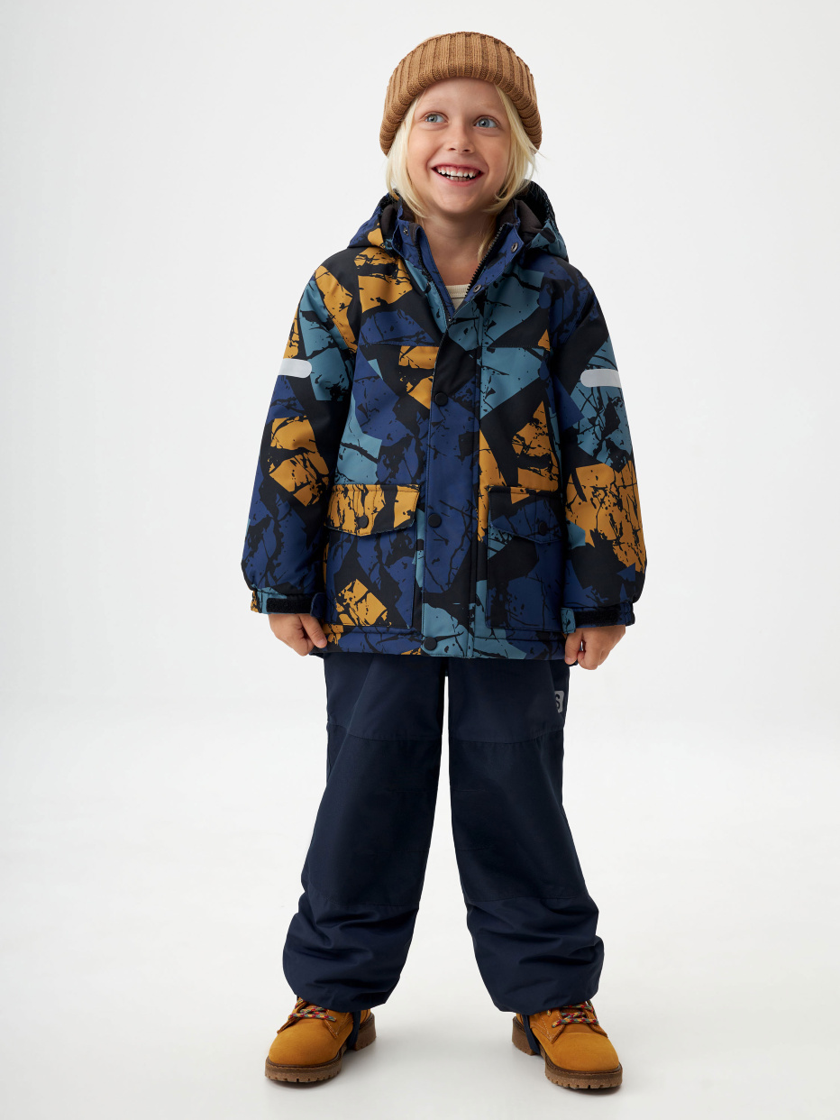 Куртка из технологичной мембраны с лямками для мальчика, фото - 1