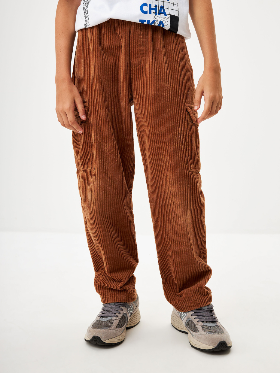 Вельветовые брюки карго для мальчиков, фото - 2