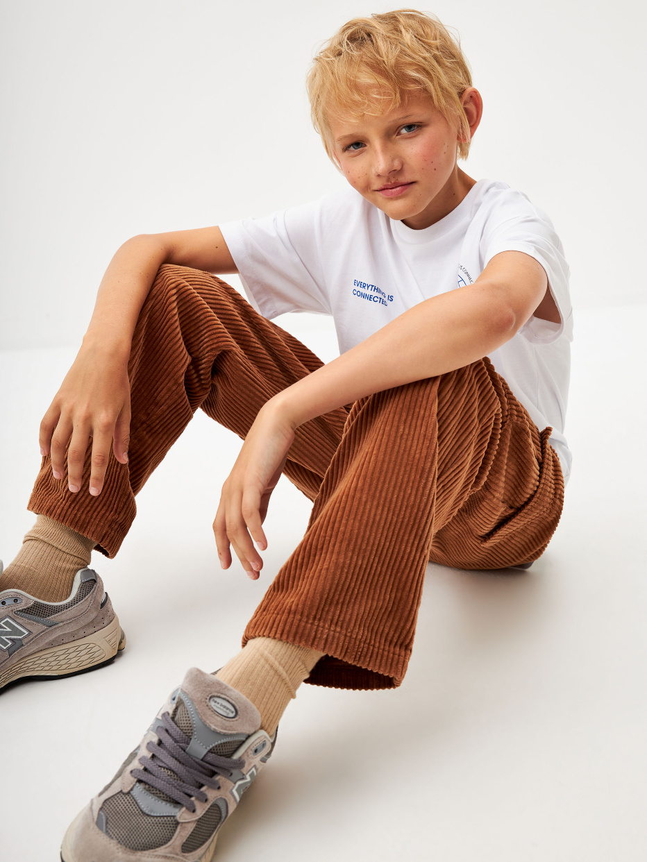 Вельветовые брюки карго для мальчиков, фото - 3