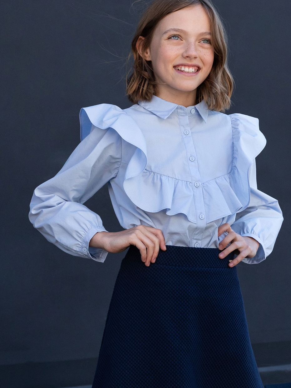 Блузка с воланами для девочек, фото - 1