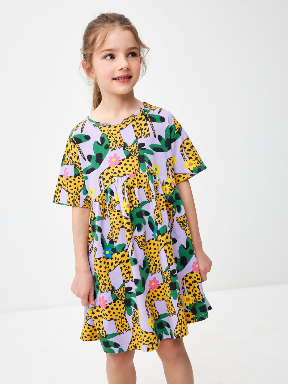 Платье с принтом sela x Маша Сомик для девочек, фото - 2