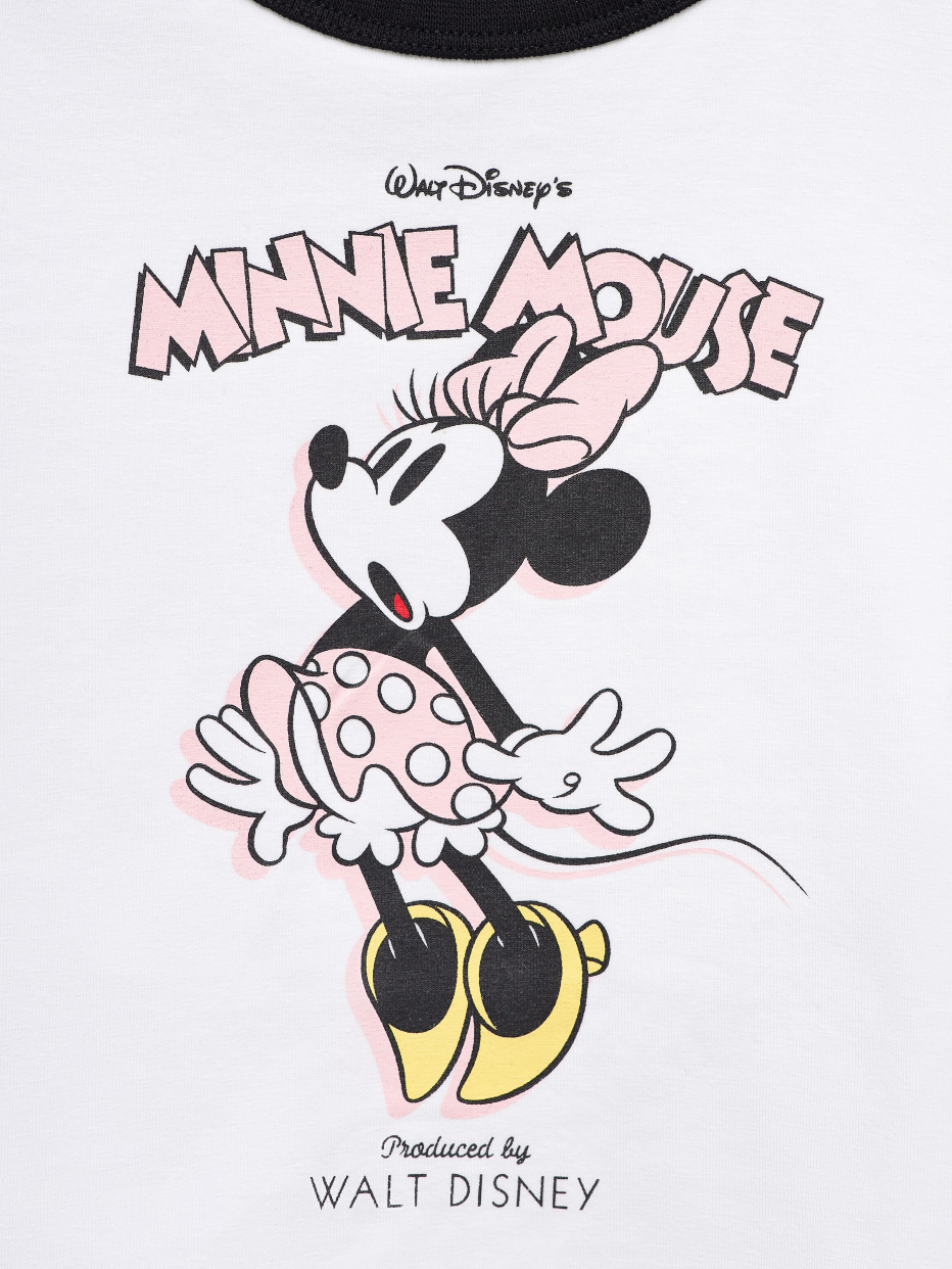 Футболка с принтом Disney Minnie Mouse для девочек, фото - 3