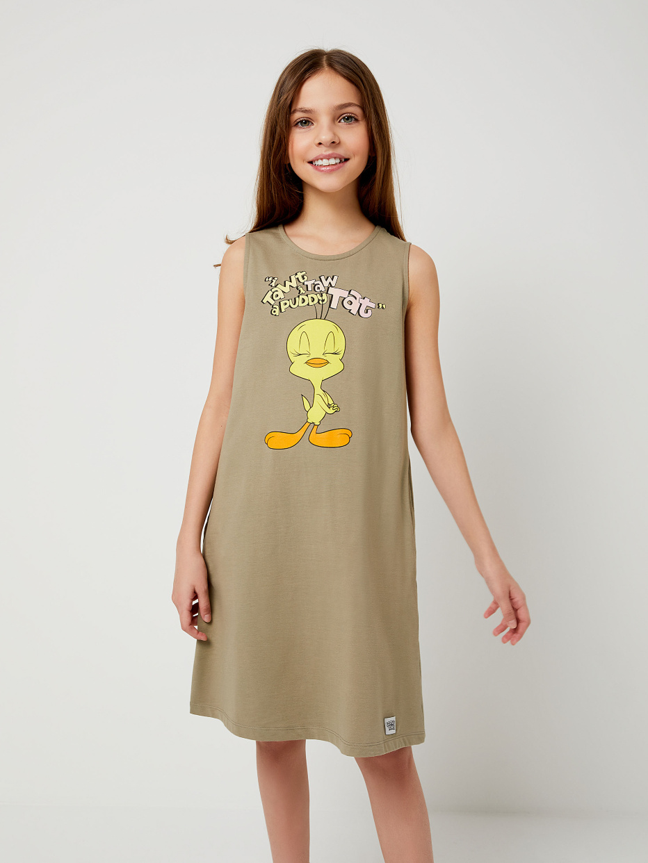 Платье с принтом Looney Tunes для девочек, фото - 1
