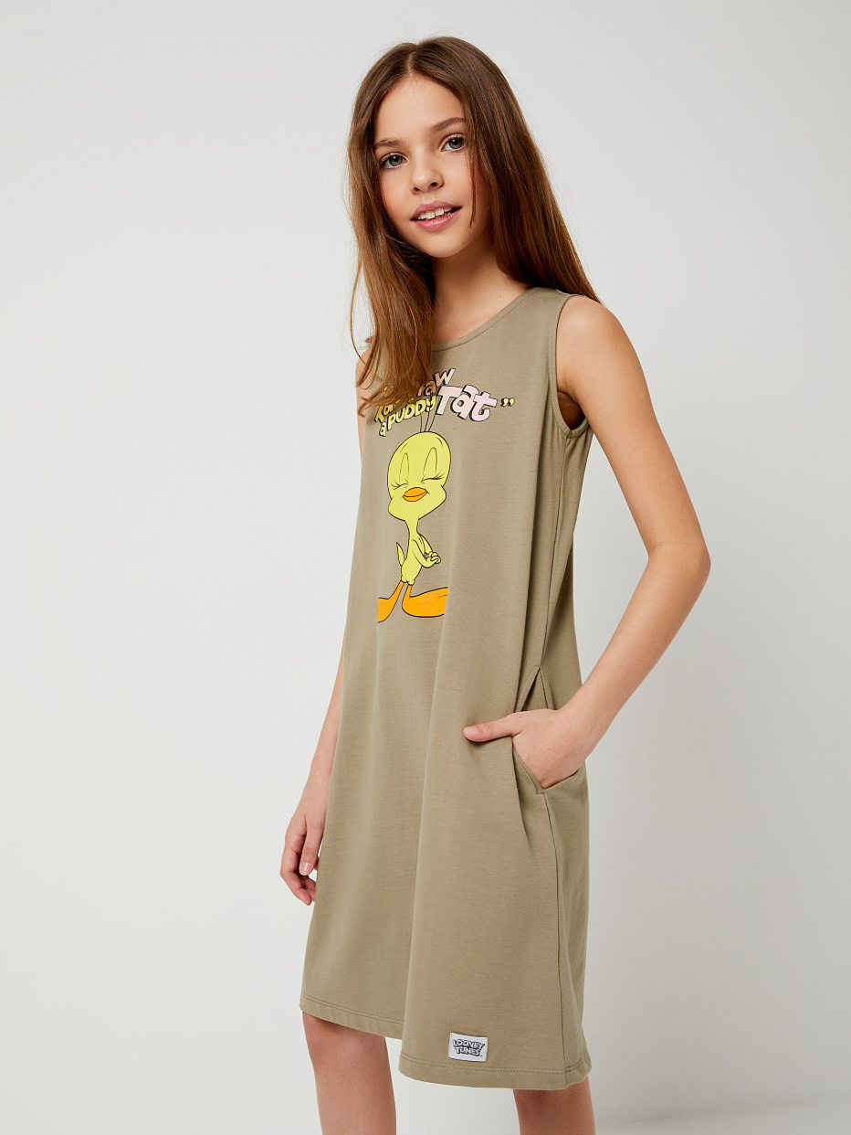 Платье с принтом Looney Tunes для девочек, фото - 2