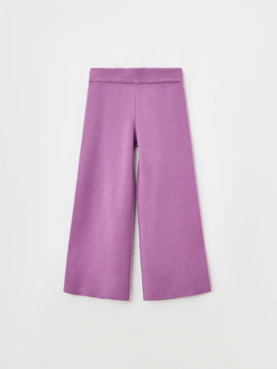 Широкие вязаные брюки для девочек, фото - 3