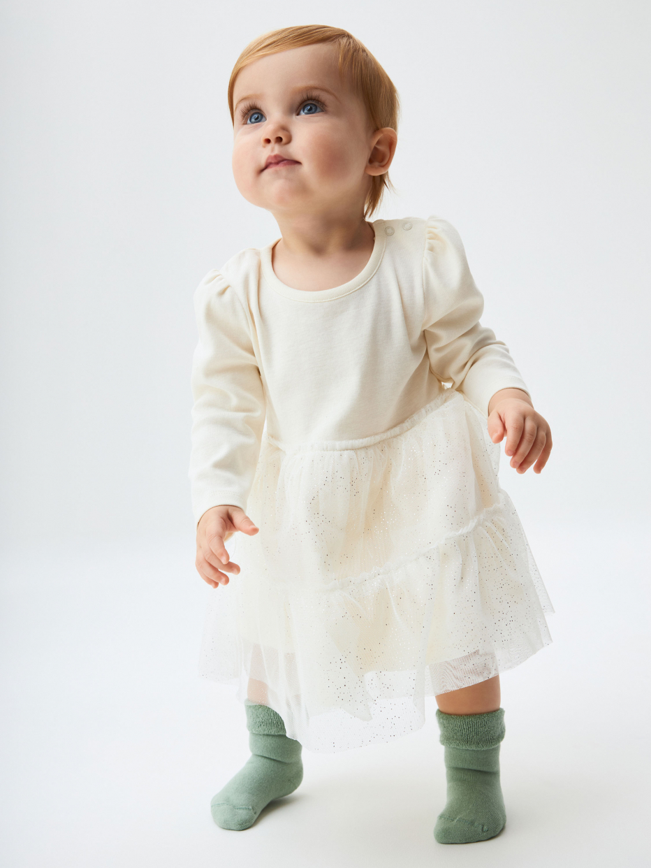 Платье с юбкой из сетки для малышей, фото - 1