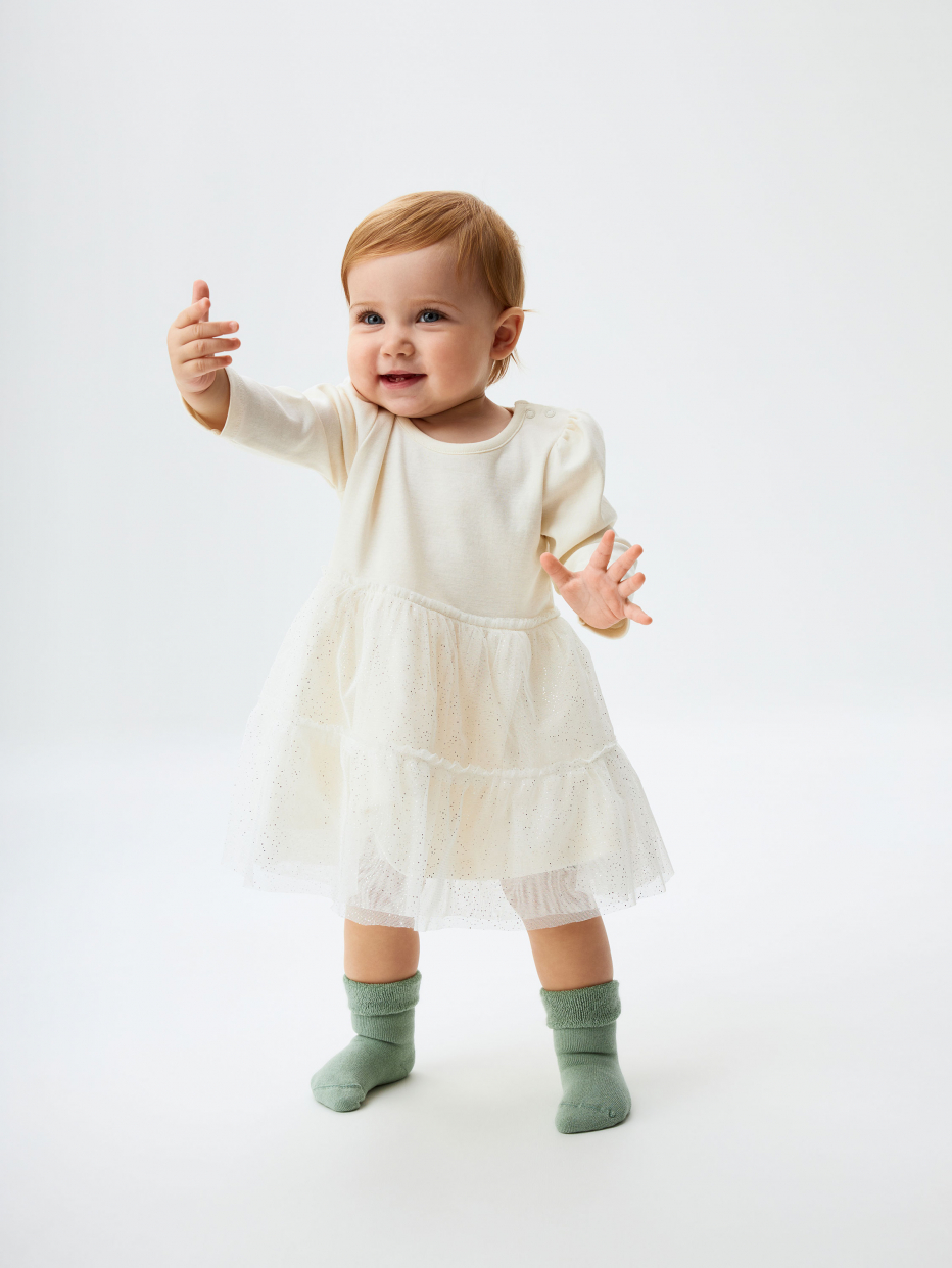 Платье с юбкой из сетки для малышей, фото - 3