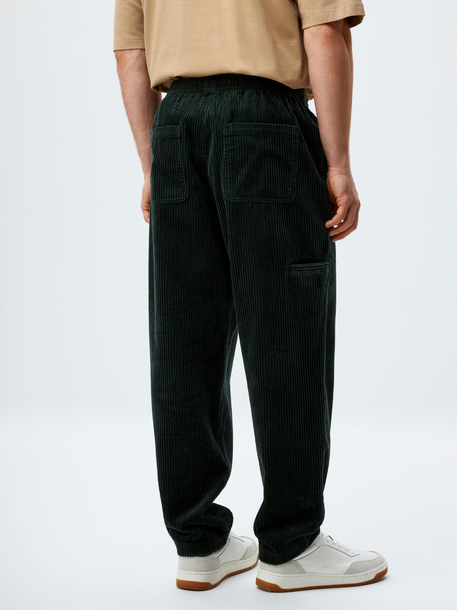 Вельветовые брюки прямого кроя, фото - 4