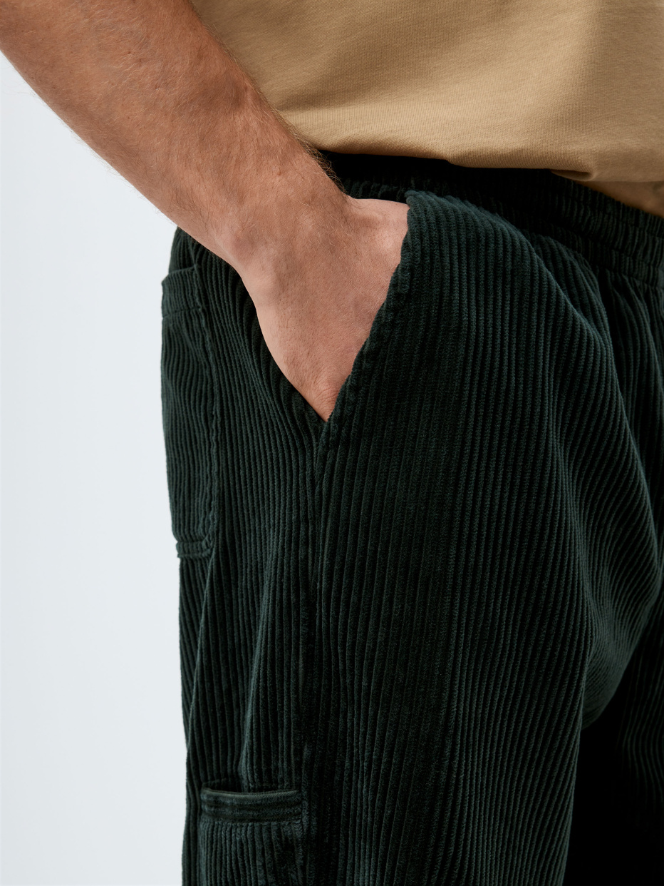 Вельветовые брюки прямого кроя, фото - 5