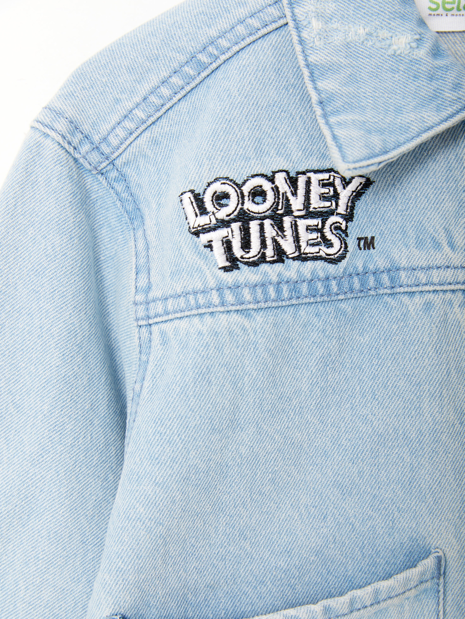 Джинсовая куртка с принтом Looney Tunes для девочек, фото - 3