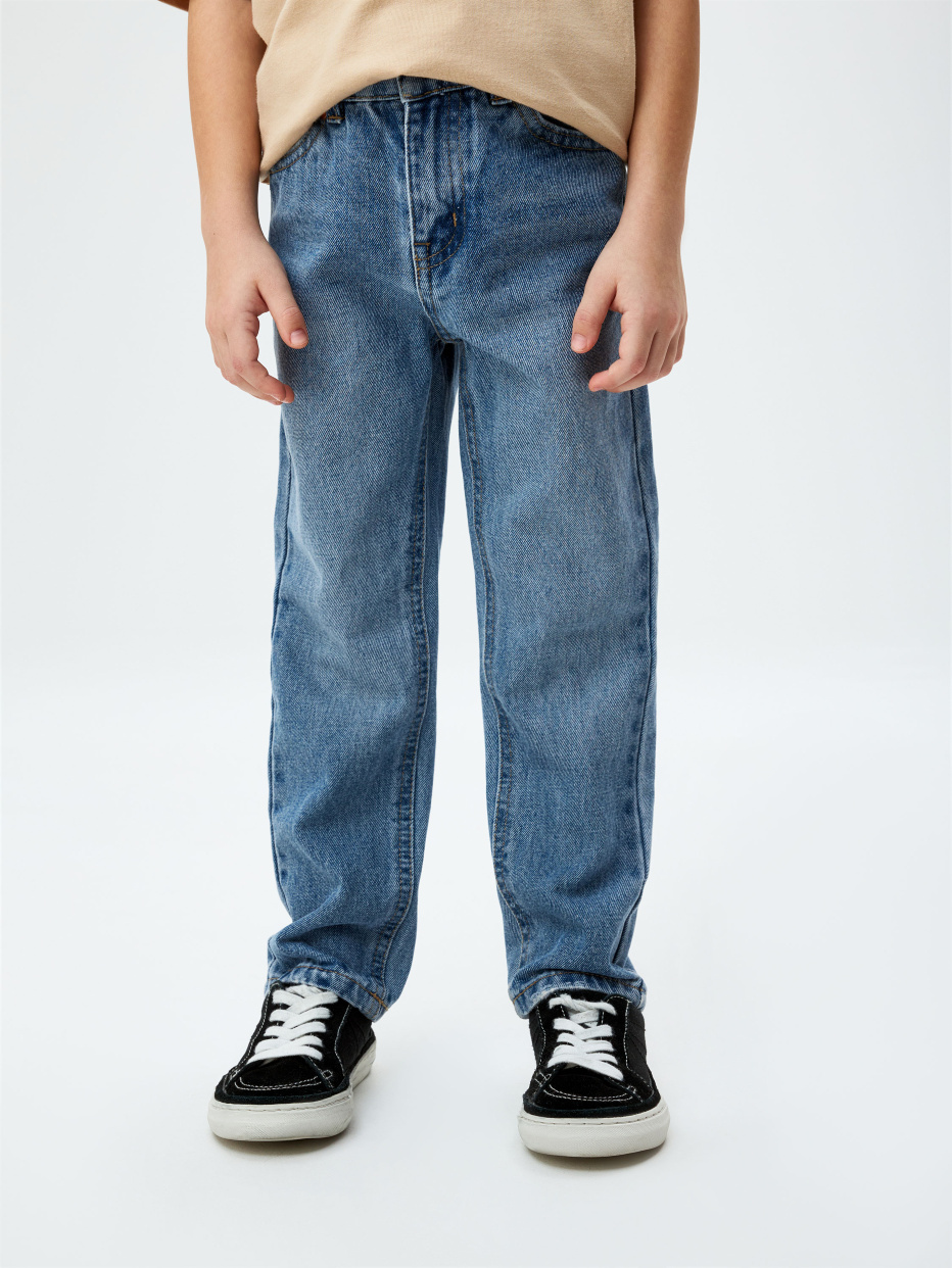 Прямые джинсы на резинке для мальчиков, фото - 2