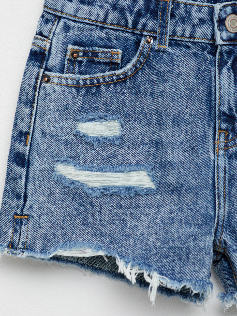 Рваные джинсовые шорты для девочек, фото - 3
