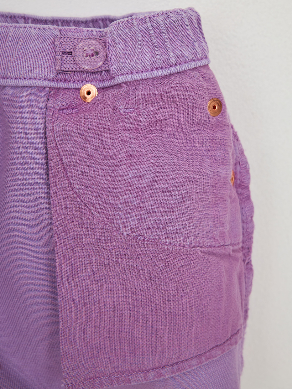 Джинсовые шорты на резинке для девочек, фото - 6
