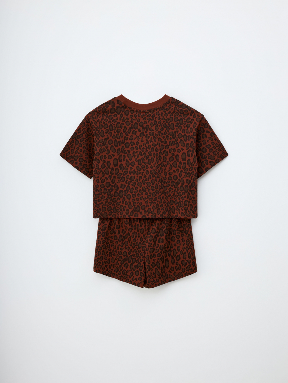 Пижама с леопардовым принтом для девочек, фото - 5