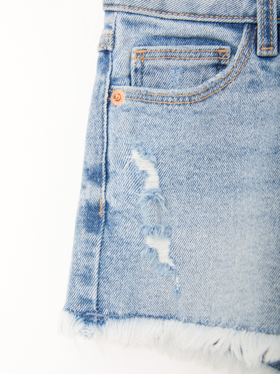 Джинсовые шорты с необработанными краями для девочек, фото - 3