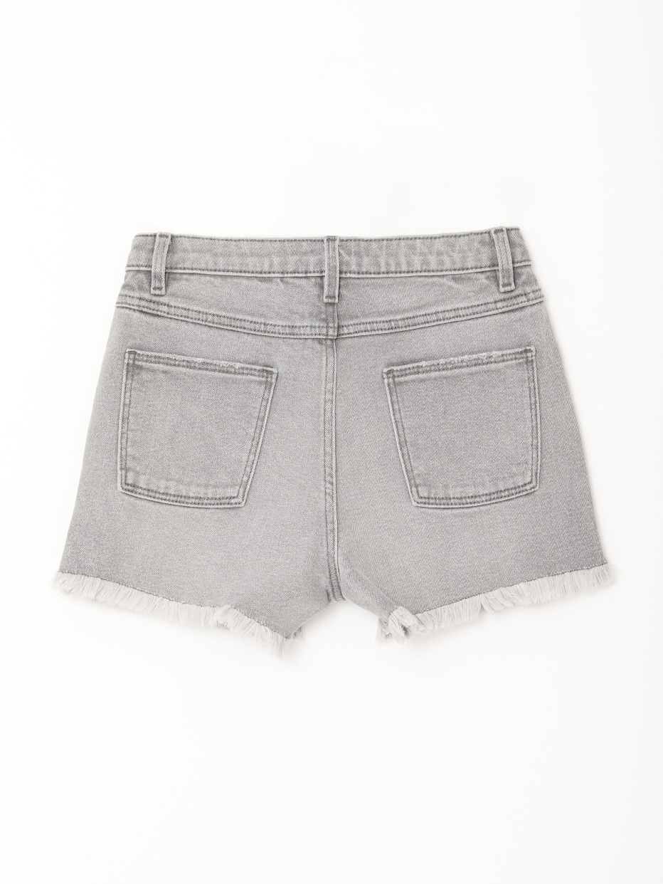Джинсовые шорты с необработанными краями для девочек, фото - 4