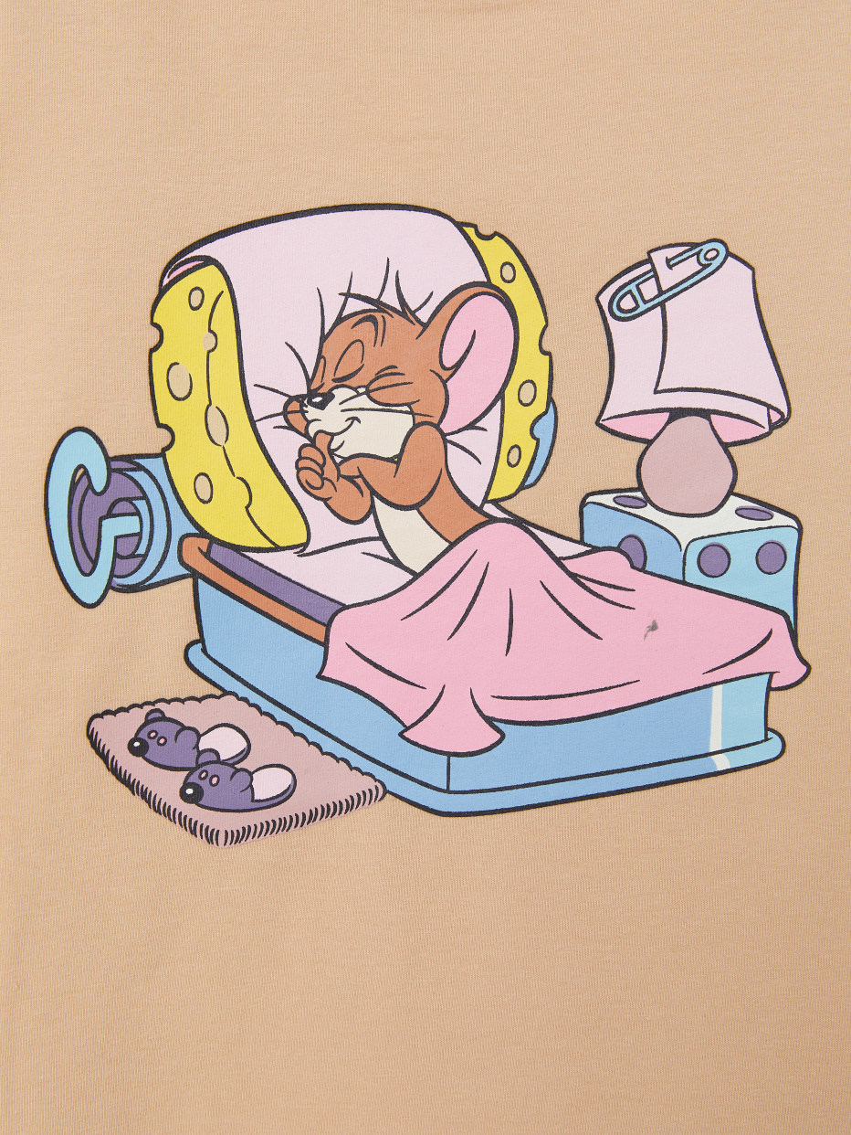 Пижама с ярким принтом Tom & Jerry для девочек, фото - 4