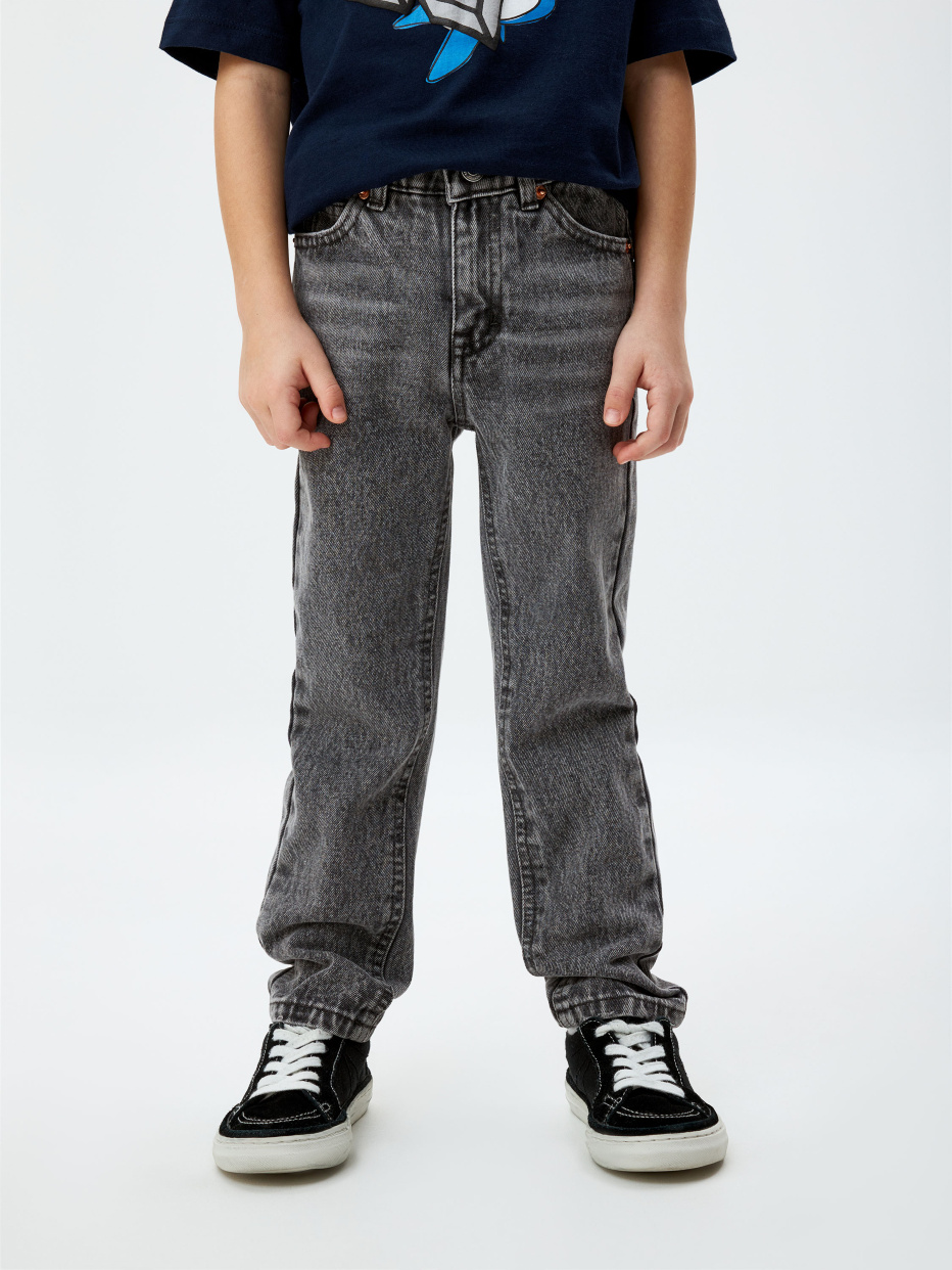 Прямые джинсы на резинке для мальчиков, фото - 2