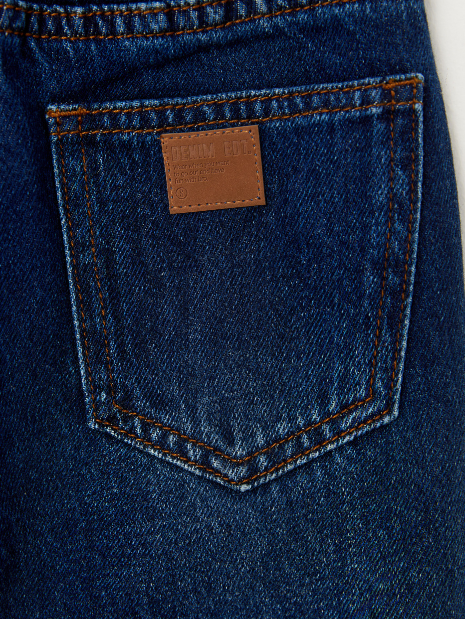 Утепленные джинсы на резинке для мальчиков, фото - 2