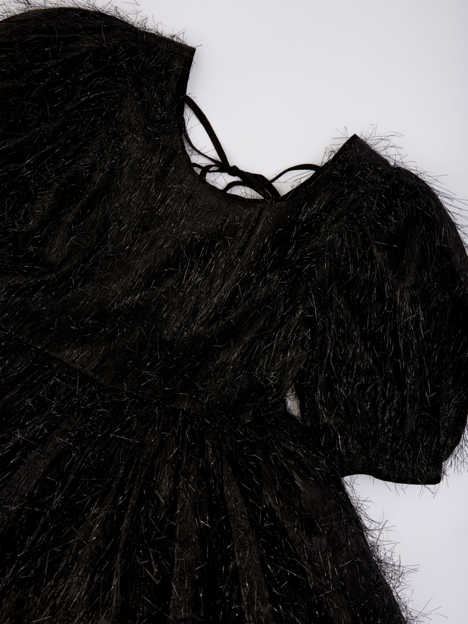 Нарядное черное платье из органзы для девочек, фото - 6