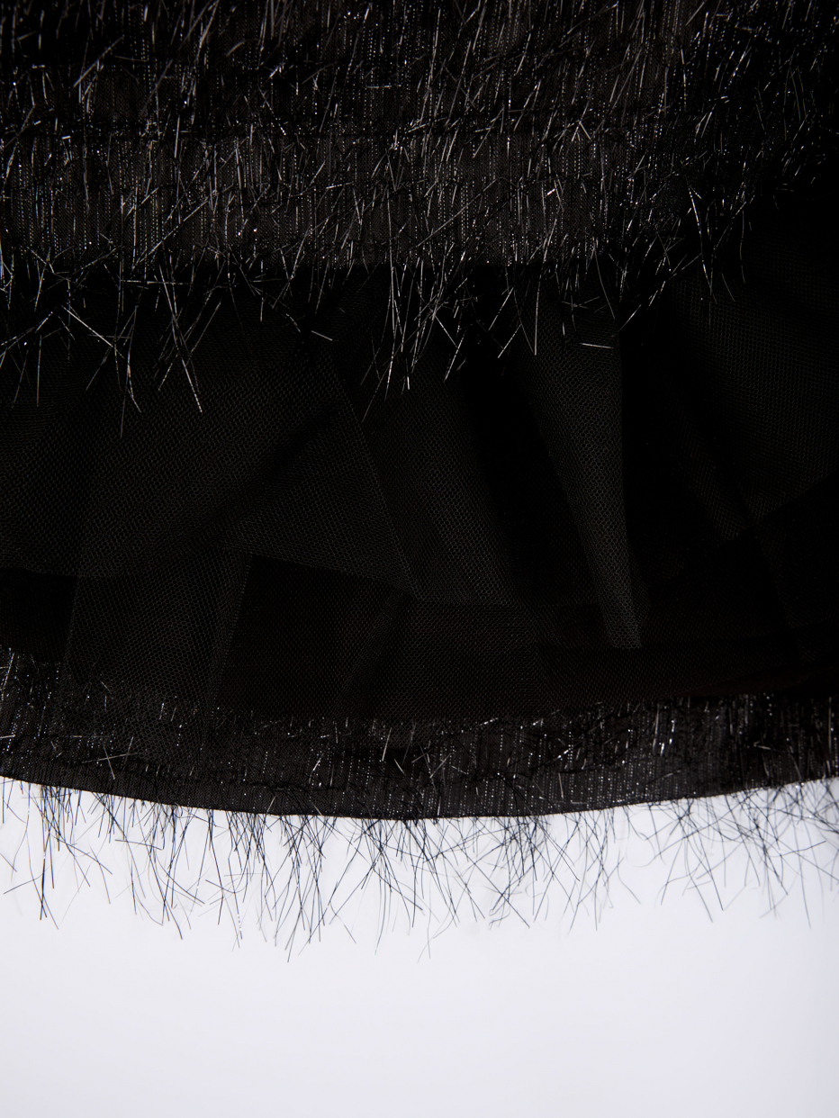 Нарядное черное платье из органзы для девочек, фото - 8