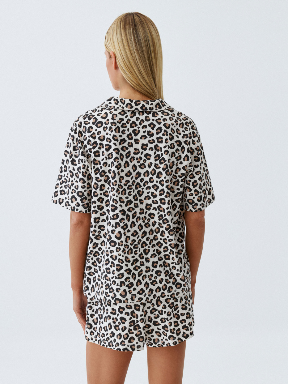 Рубашка с леопардовым принтом для дома, фото - 3