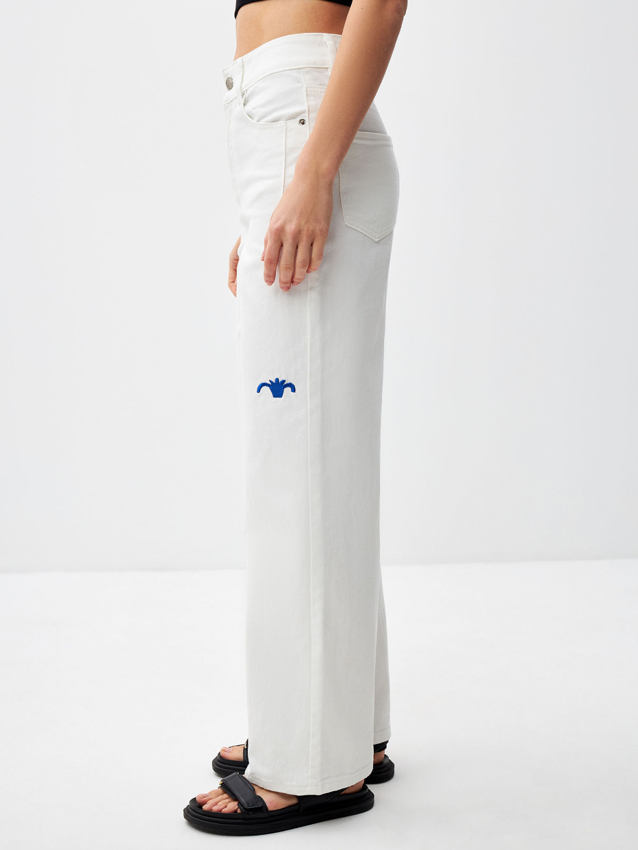 Широкие джинсы с вышивкой sela x Маша Сомик, фото - 3