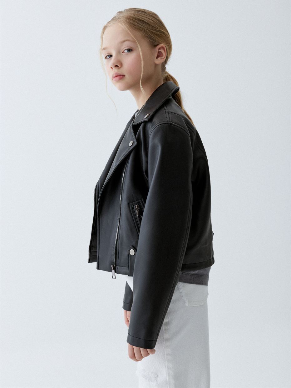 Короткая куртка-косуха для девочек, фото - 3