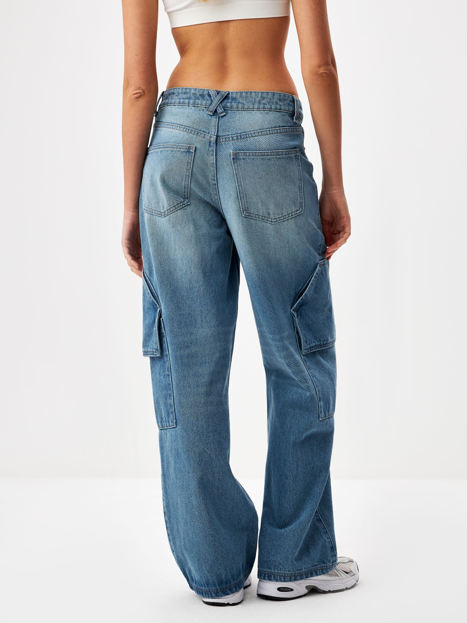 Широкие джинсы карго с низкой посадкой, фото - 5