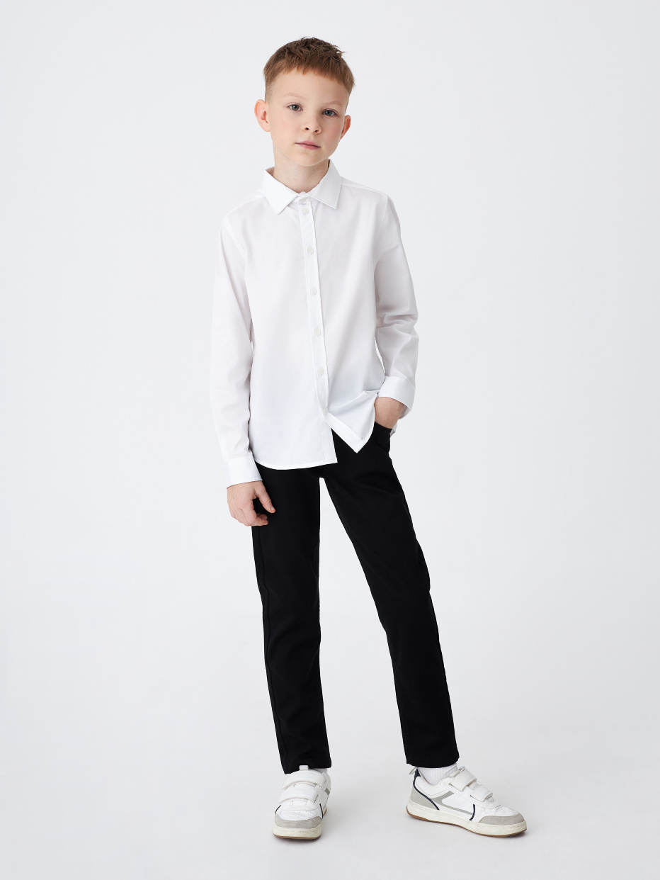 Школьная белая рубашка для мальчиков, фото - 5