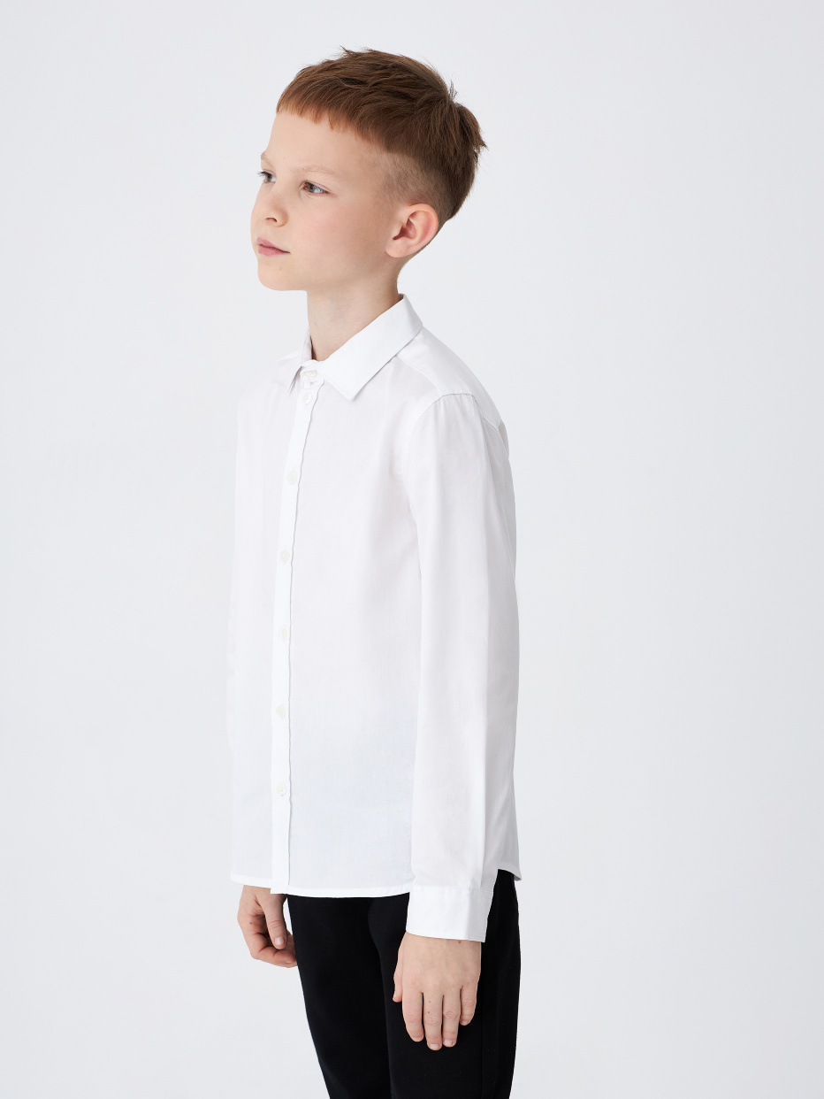 Школьная белая рубашка для мальчиков, фото - 6