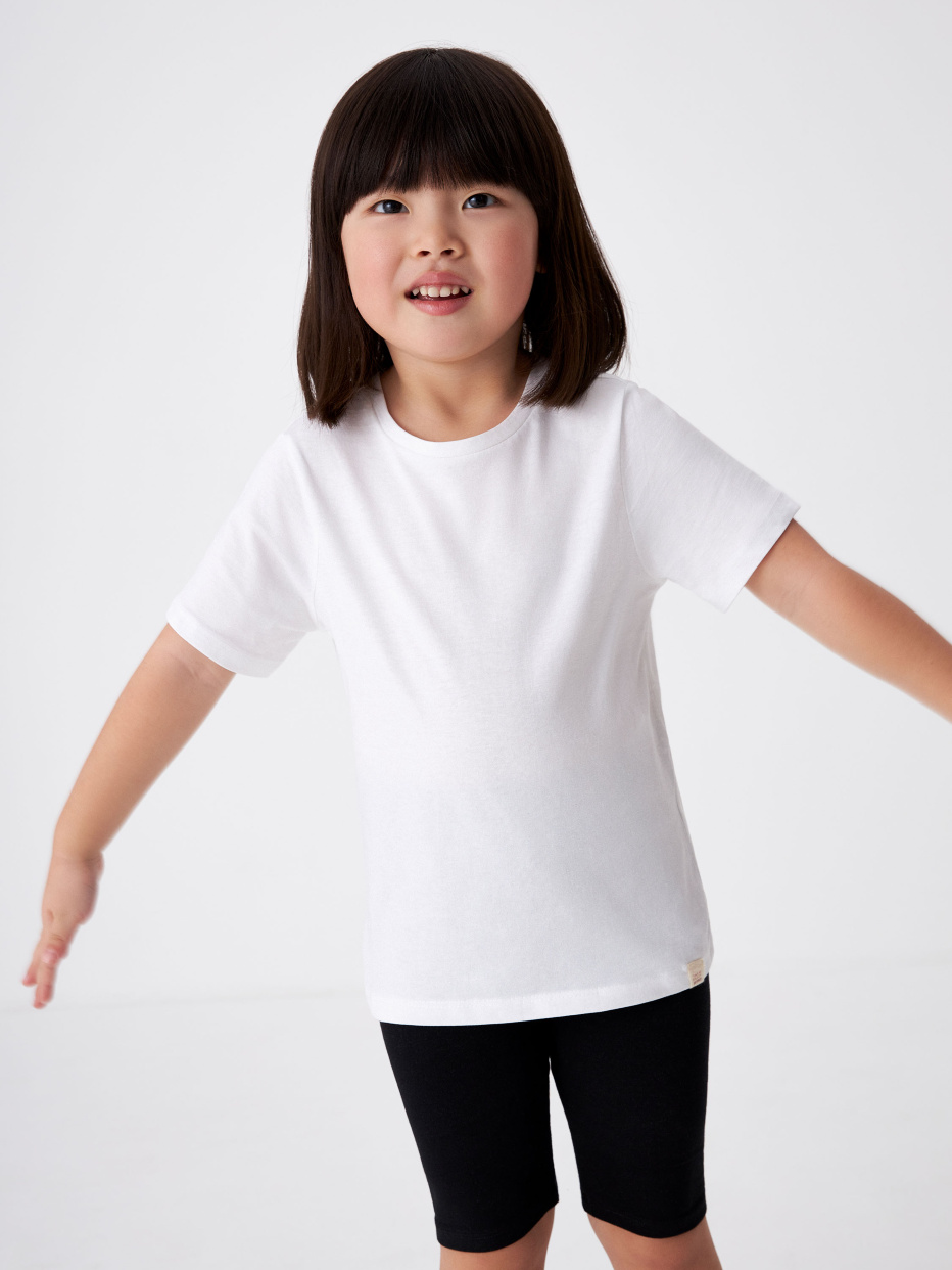 Базовая белая футболка для девочек, фото - 1