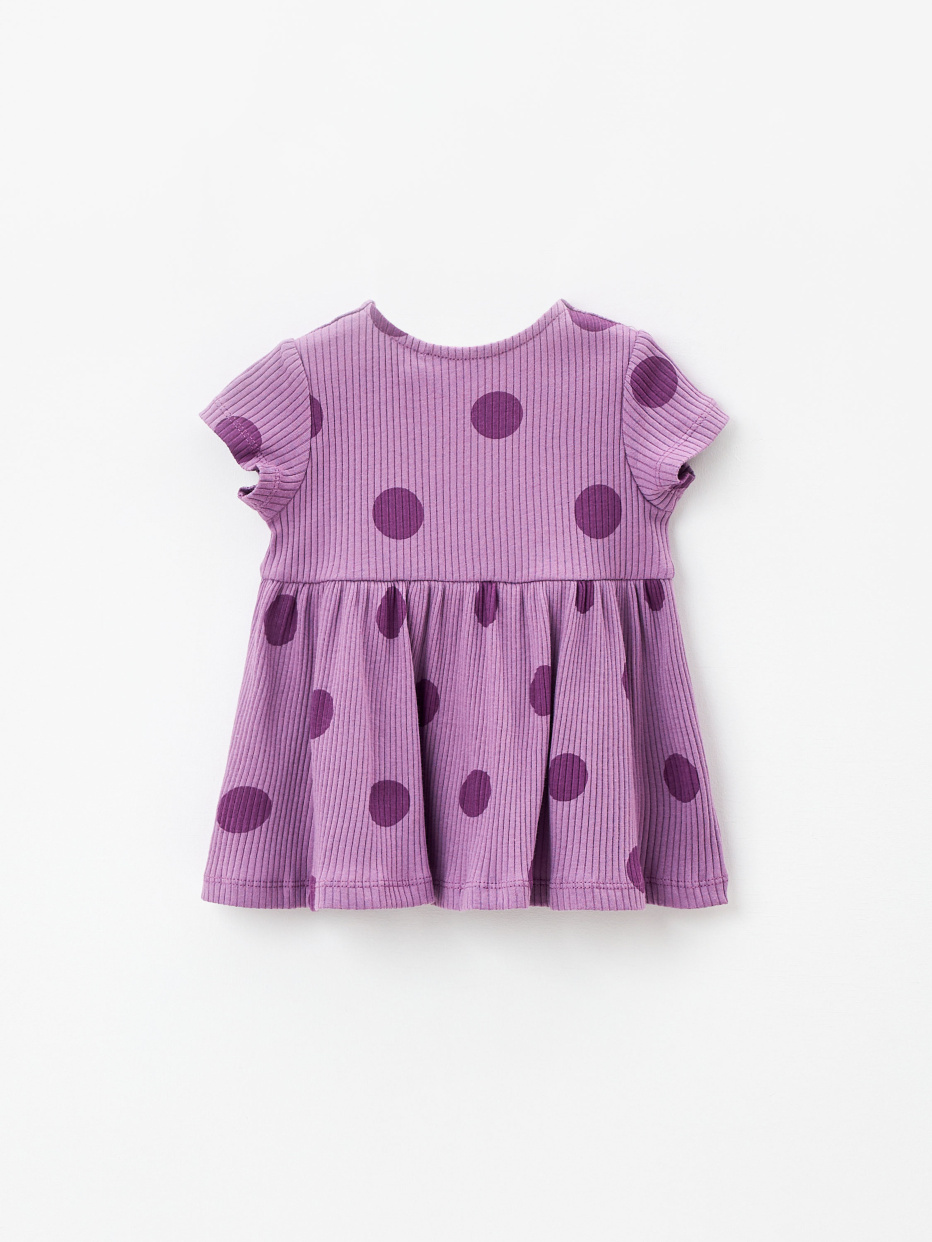 Трикотажное платье с принтом для малышей, фото - 2