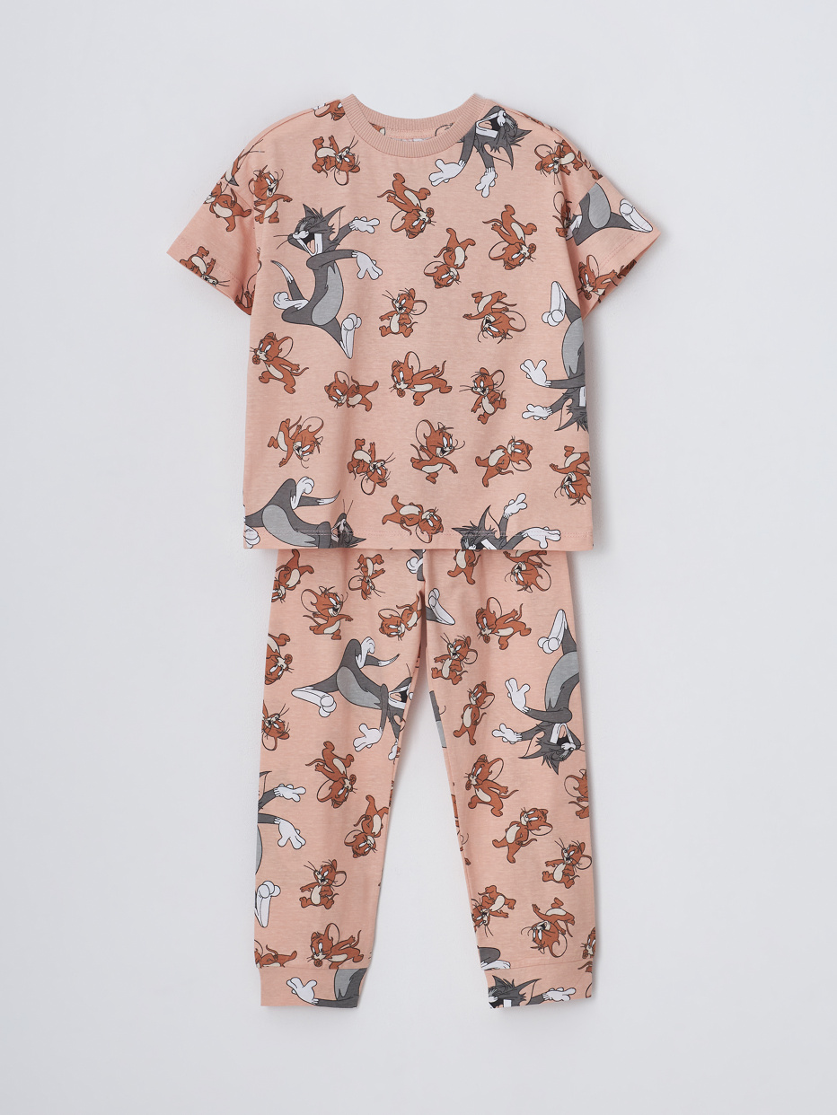 Пижама с принтом Tom and Jerry для девочек, фото - 1