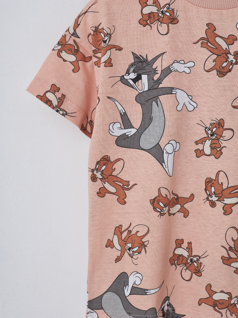Пижама с принтом Tom and Jerry для девочек, фото - 2