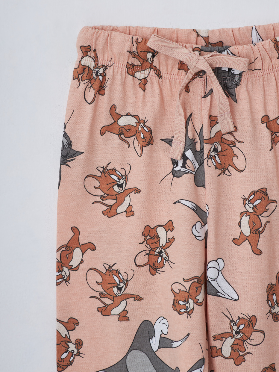 Пижама с принтом Tom and Jerry для девочек, фото - 4