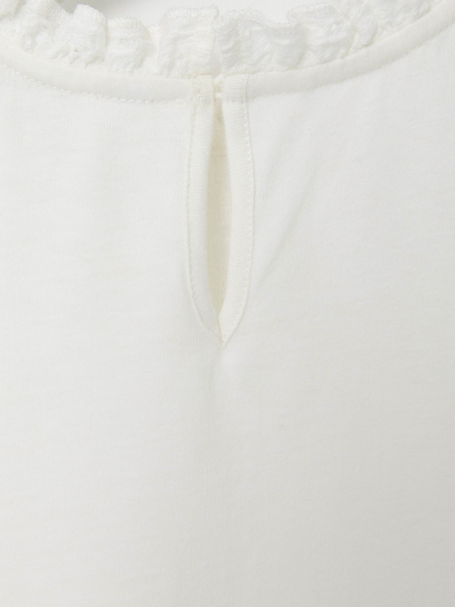 Кружевная блузка с рукава-фонарики для девочек, фото - 3