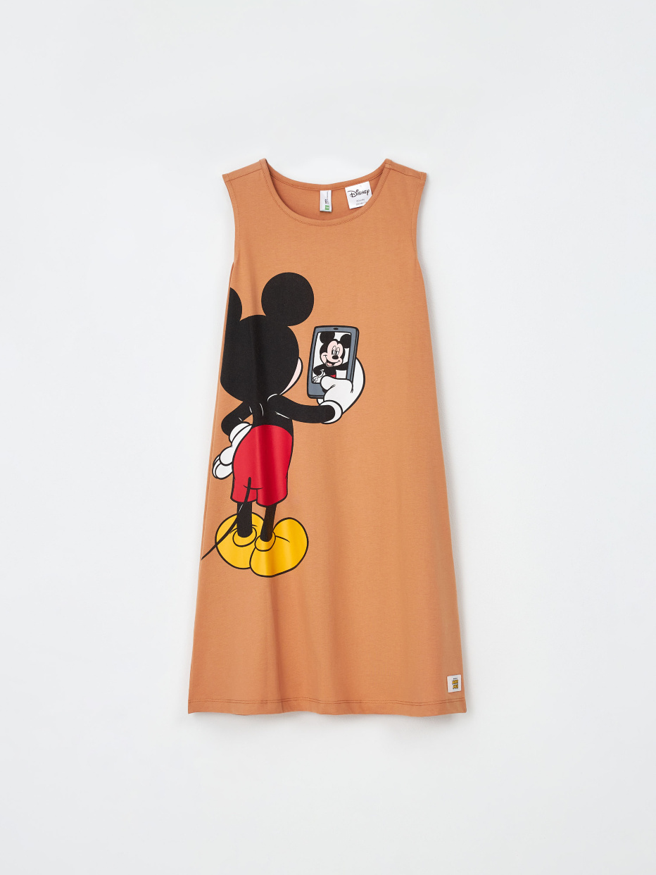 Трикотажное платье с принтом Disney Mickey Mouse для девочек, фото - 1