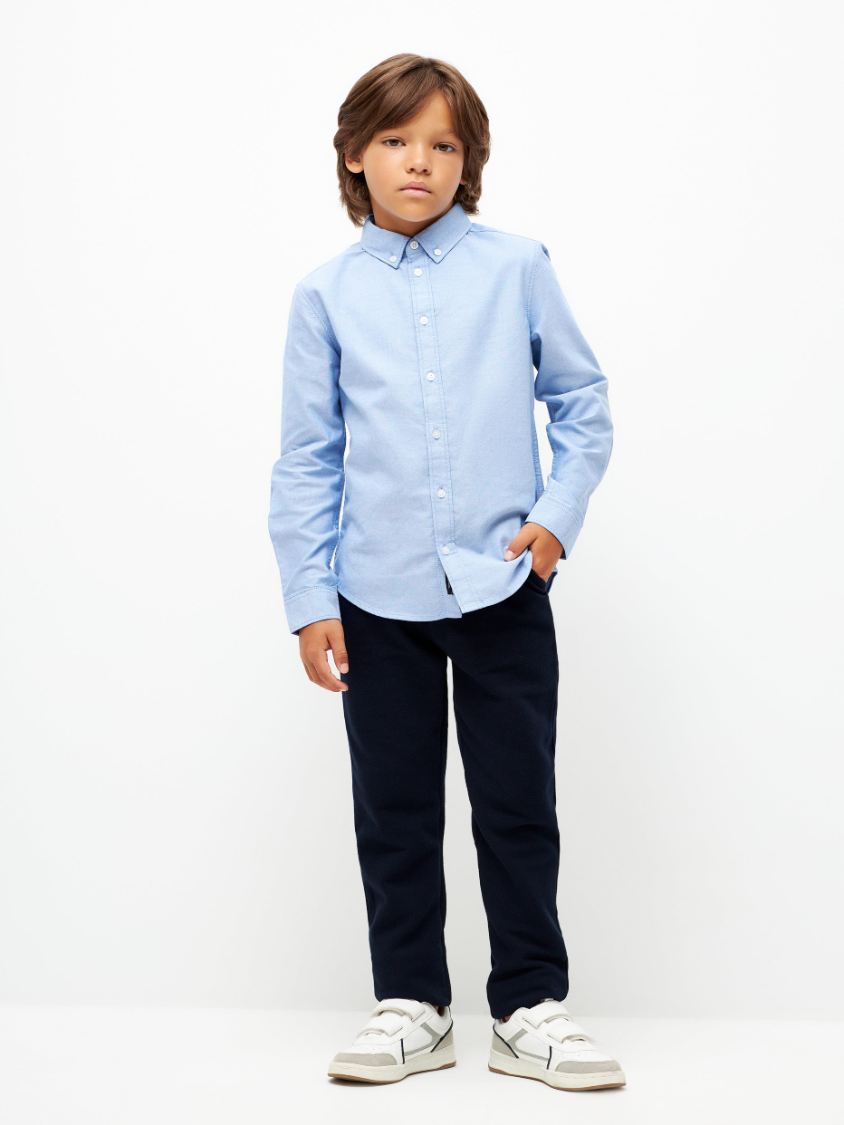 Трикотажные брюки для мальчиков цвет: темно-синий, артикул: 2808071518 –купить в интернет-магазине sela