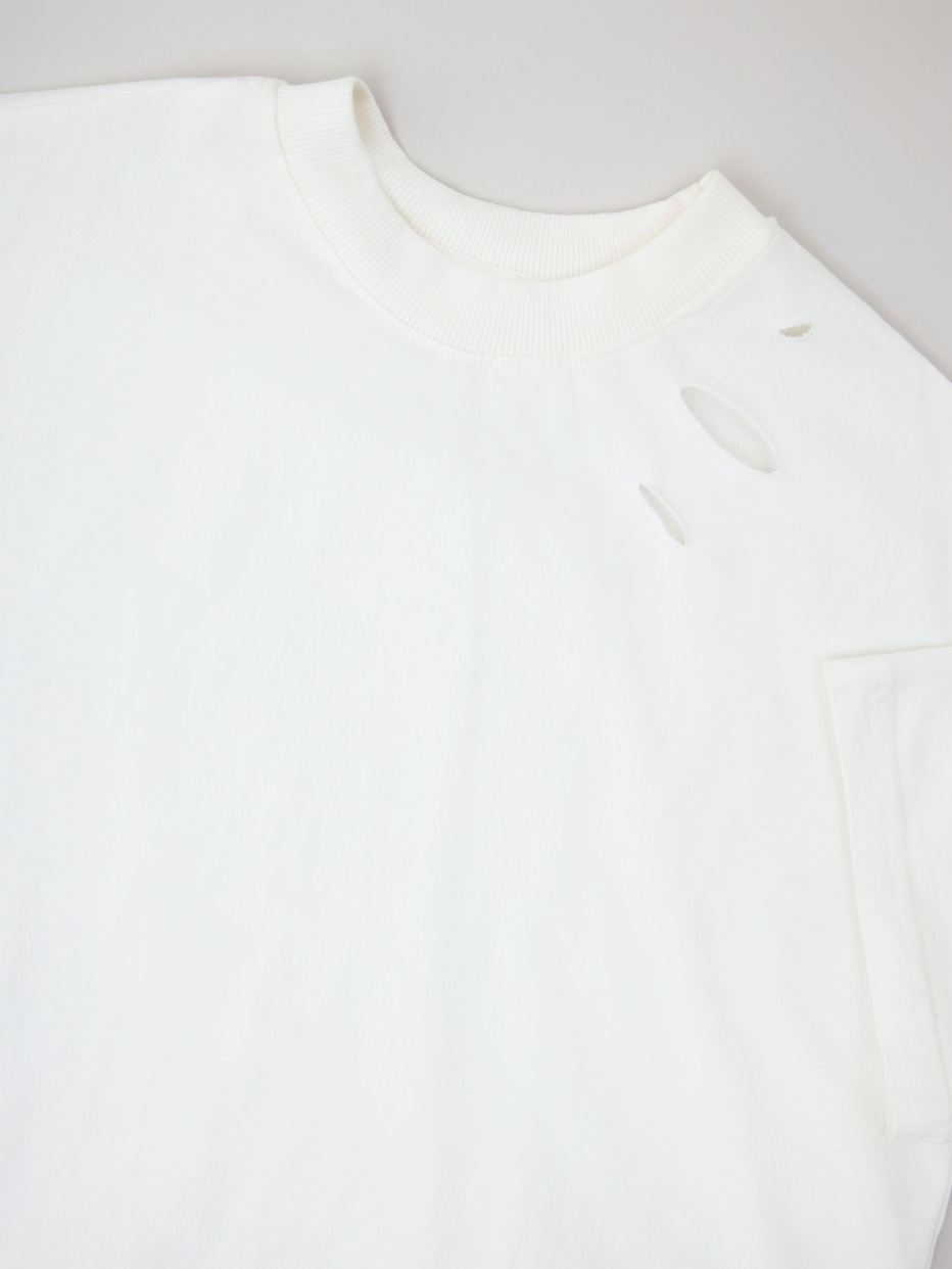 Белая рваная футболка в стиле гранж детская, фото - 4